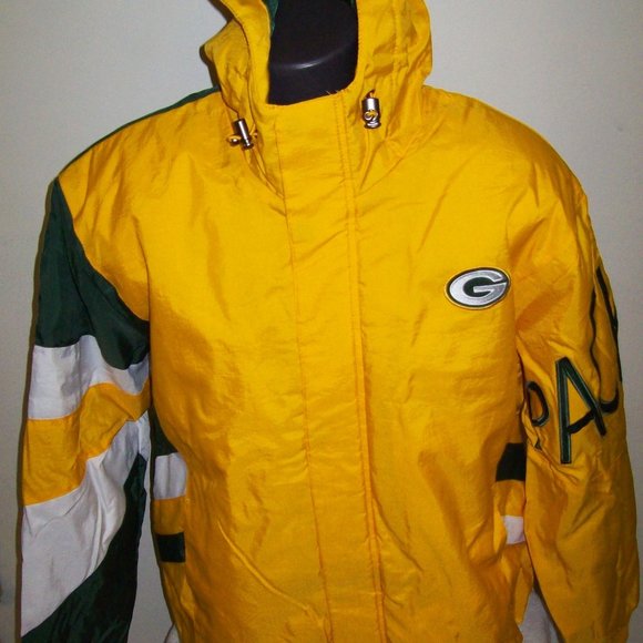 GREEN BAY PACKERS Hooded STARTER Knockout Jacket S M L XL
